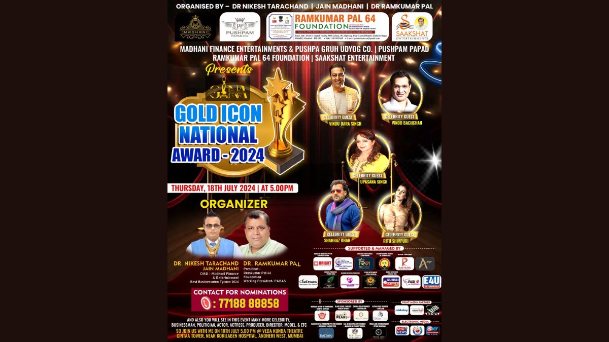Dr. Nikesh Jain Madhani and Dr. Ramkumar Pal Present G I N A - GOLD ICON NATIONAL AWARDS: A Night of Glitz and Glamour in Mumbai
